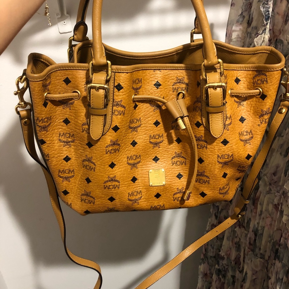Authentic MCM drawstring bag